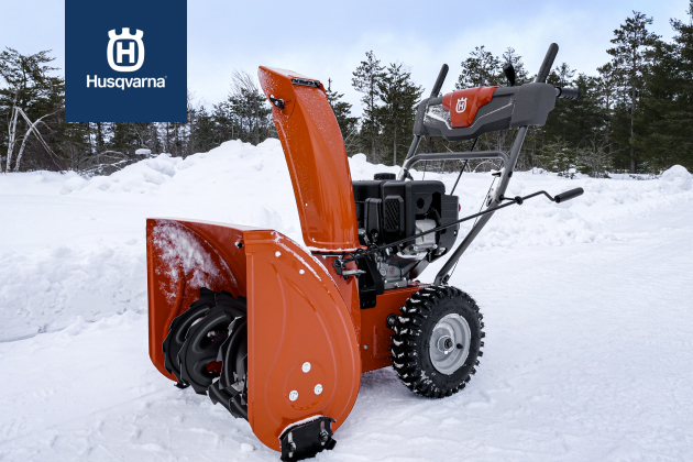 Легкая уборка снега с Husqvarna ST 124